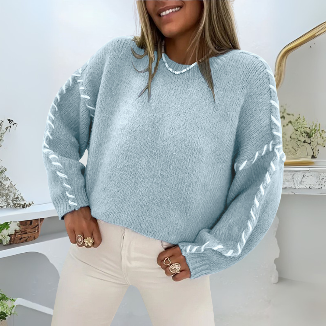 Kimberly Benn | Comfy Long Sleeve Round Neck Sweater