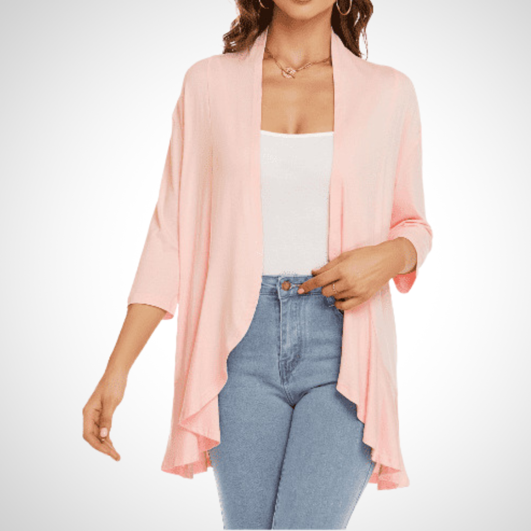 Kimberly Benn | Casual Summer Open Front Cover-Up Cardigan