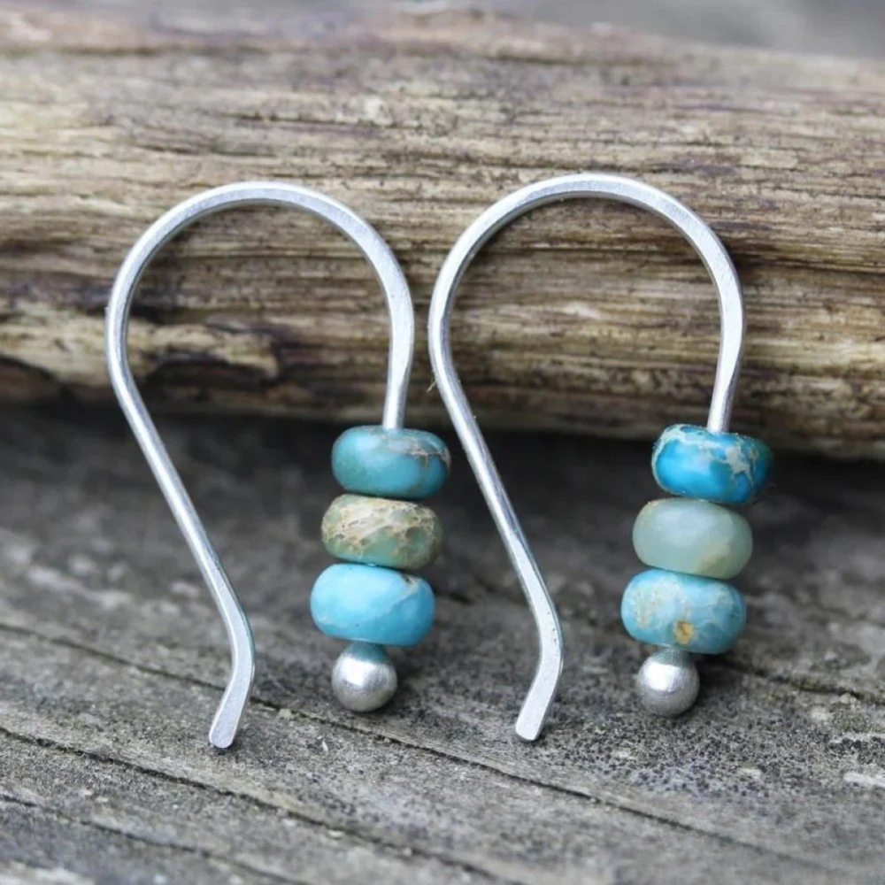 Kimberly Benn | Turquoise Pearl Earrings