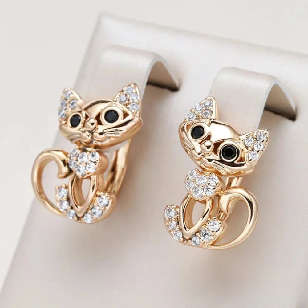 Kimberly Benn | Cat Earrings In Zirconia
