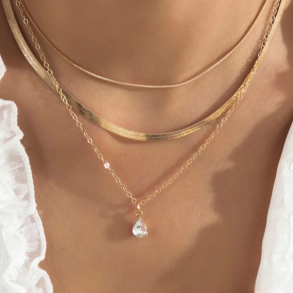 Kimberly Benn | Layered Necklace with Gold-Colored Pendant
