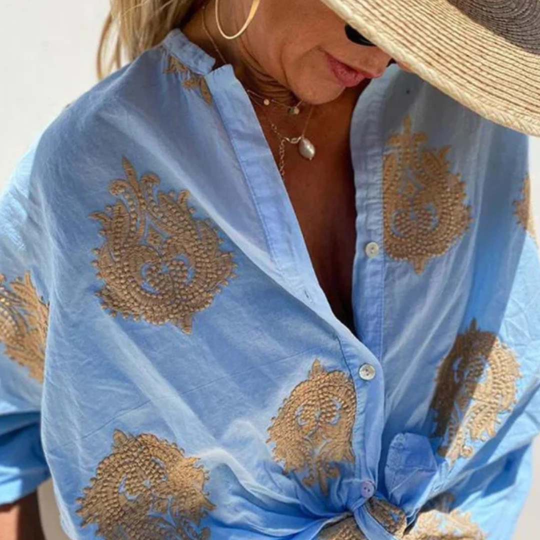 Kimberly Benn | Stitched Button-Up Shirt
