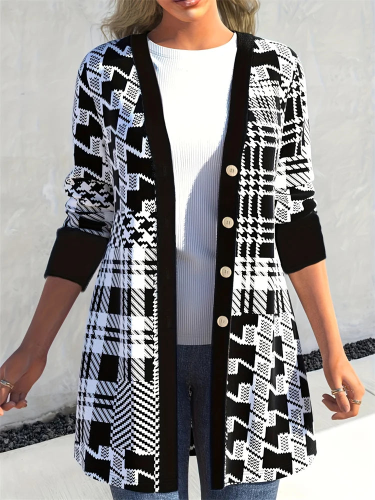 Kimberly Benn | Geo-Print Cardigan