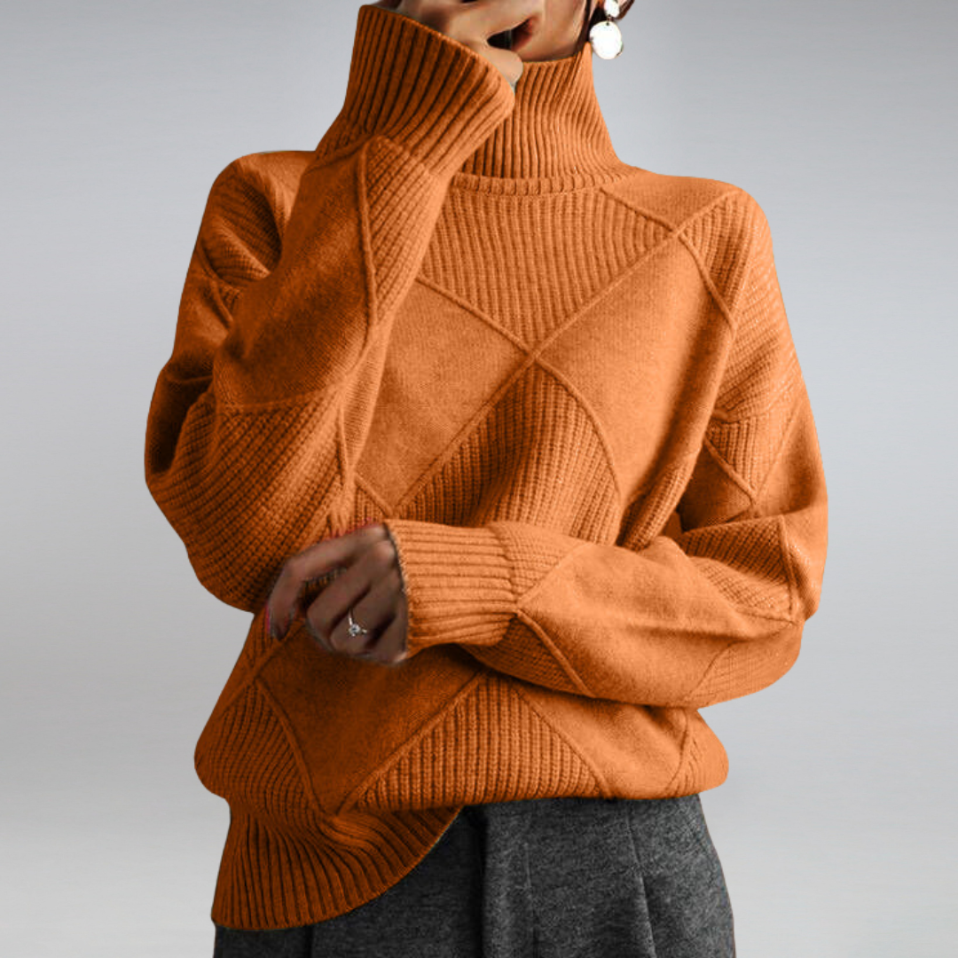 Kimberly Benn | Luxe Ribbed Turtleneck Pullover