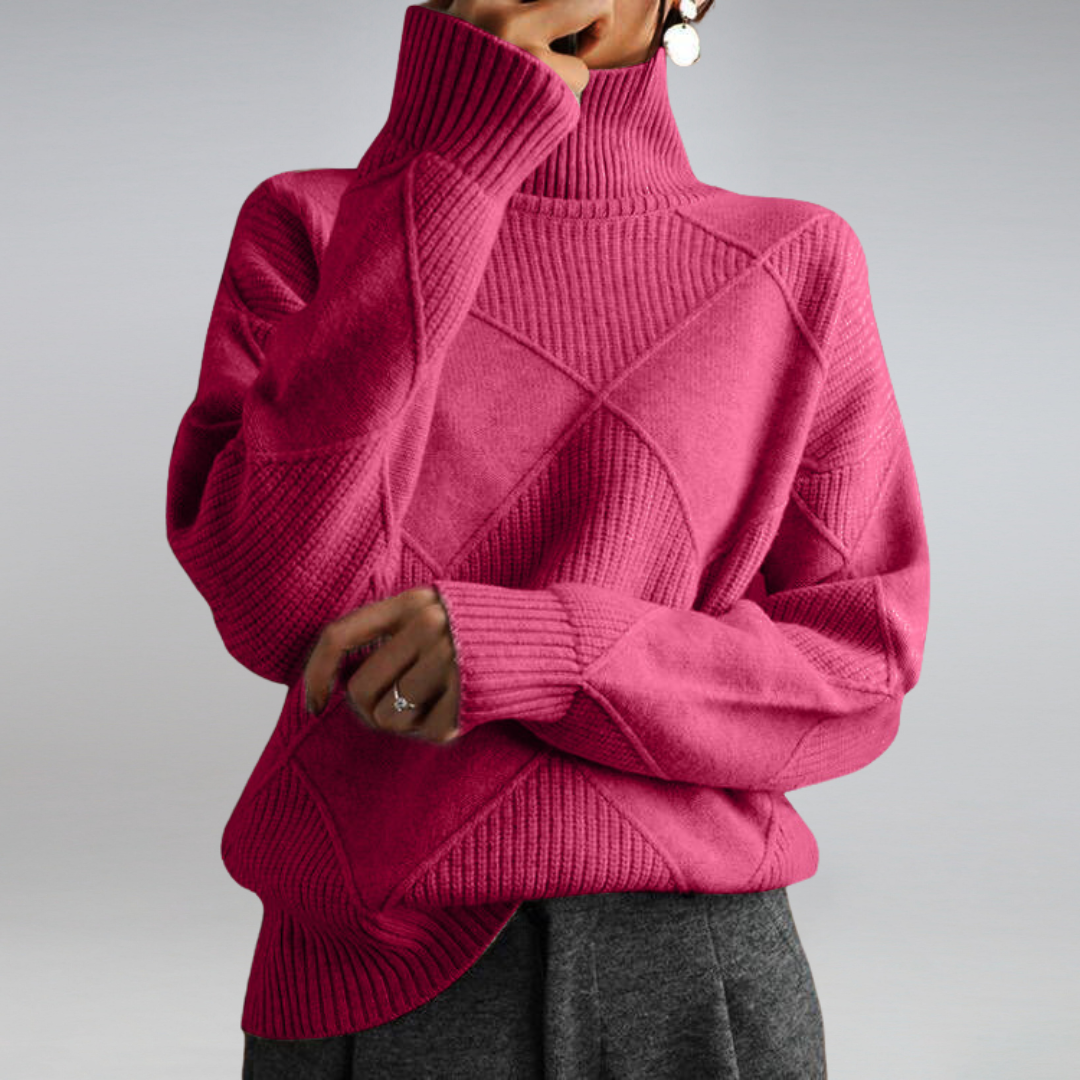 Kimberly Benn | Luxe Ribbed Turtleneck Pullover