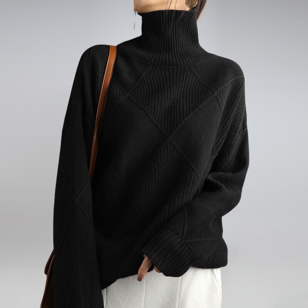 Kimberly Benn | Luxe Ribbed Turtleneck Pullover