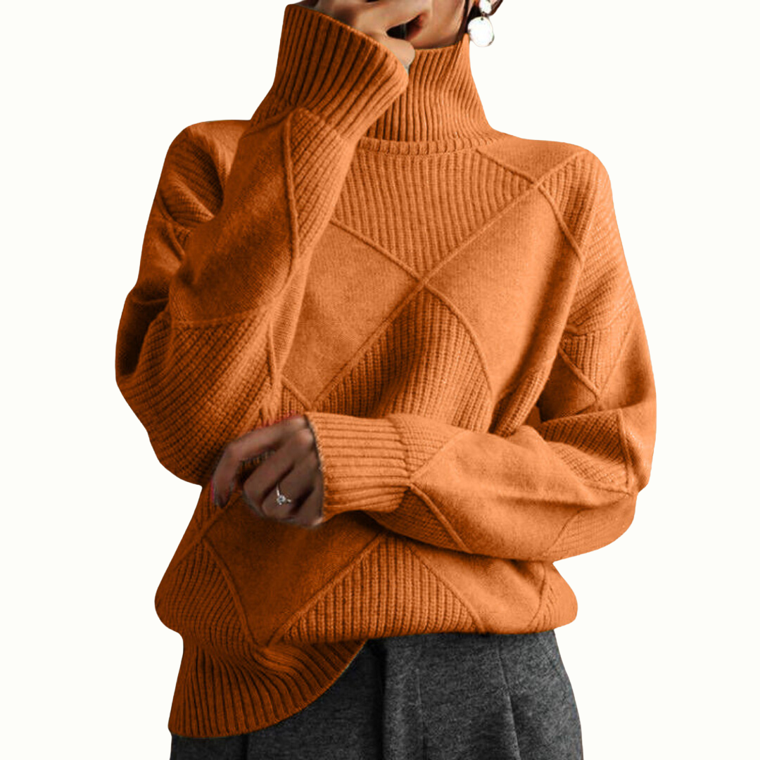 Kimberly Benn | Luxe Ribbed Turtleneck Pullover