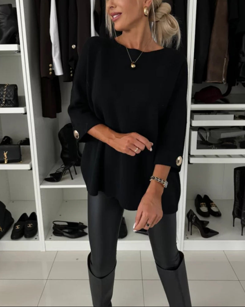 Kimberly Benn | Cosy Buttoned Pullover