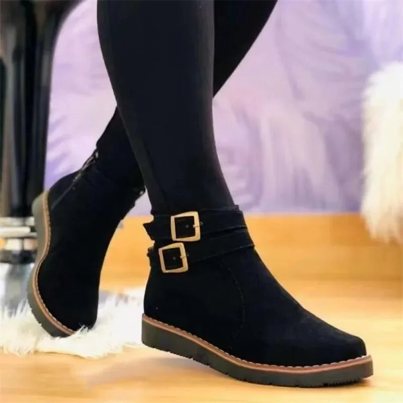 Kimberly Benn | Women’s Ankle Boots With Double Buckle