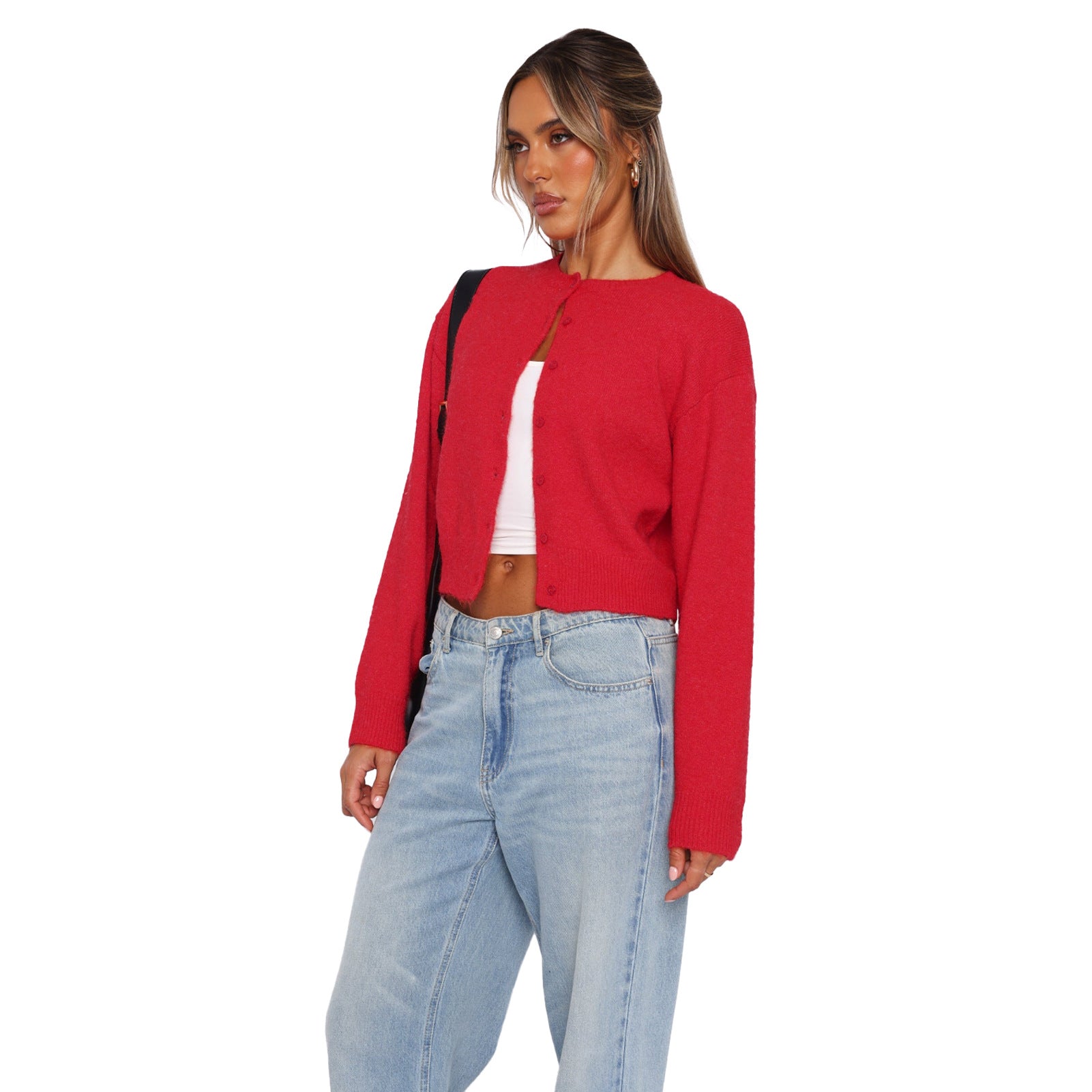 Kimberly Benn | Casual Cropped Long Sleeve Cardigan
