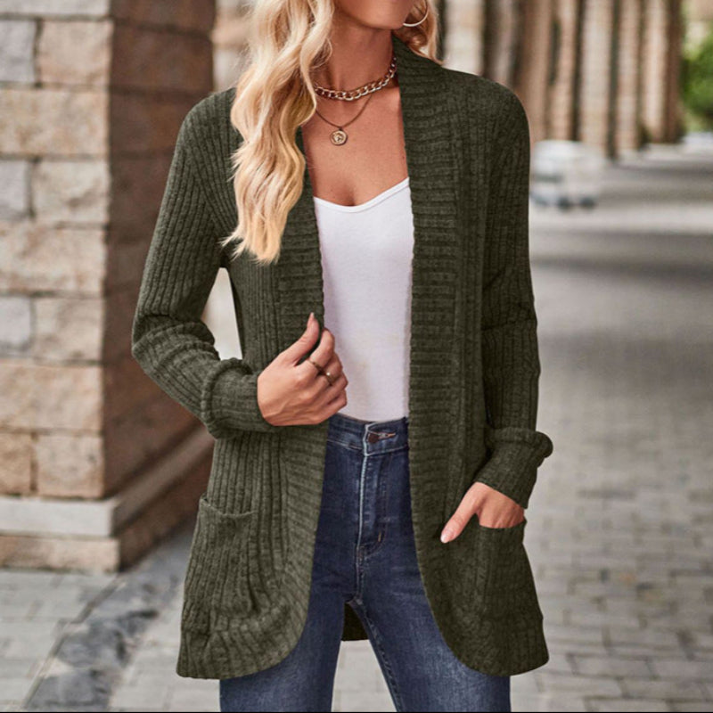 Kimberly Benn | Cozy Lightweight Long-Sleeve Open Front Cardigan