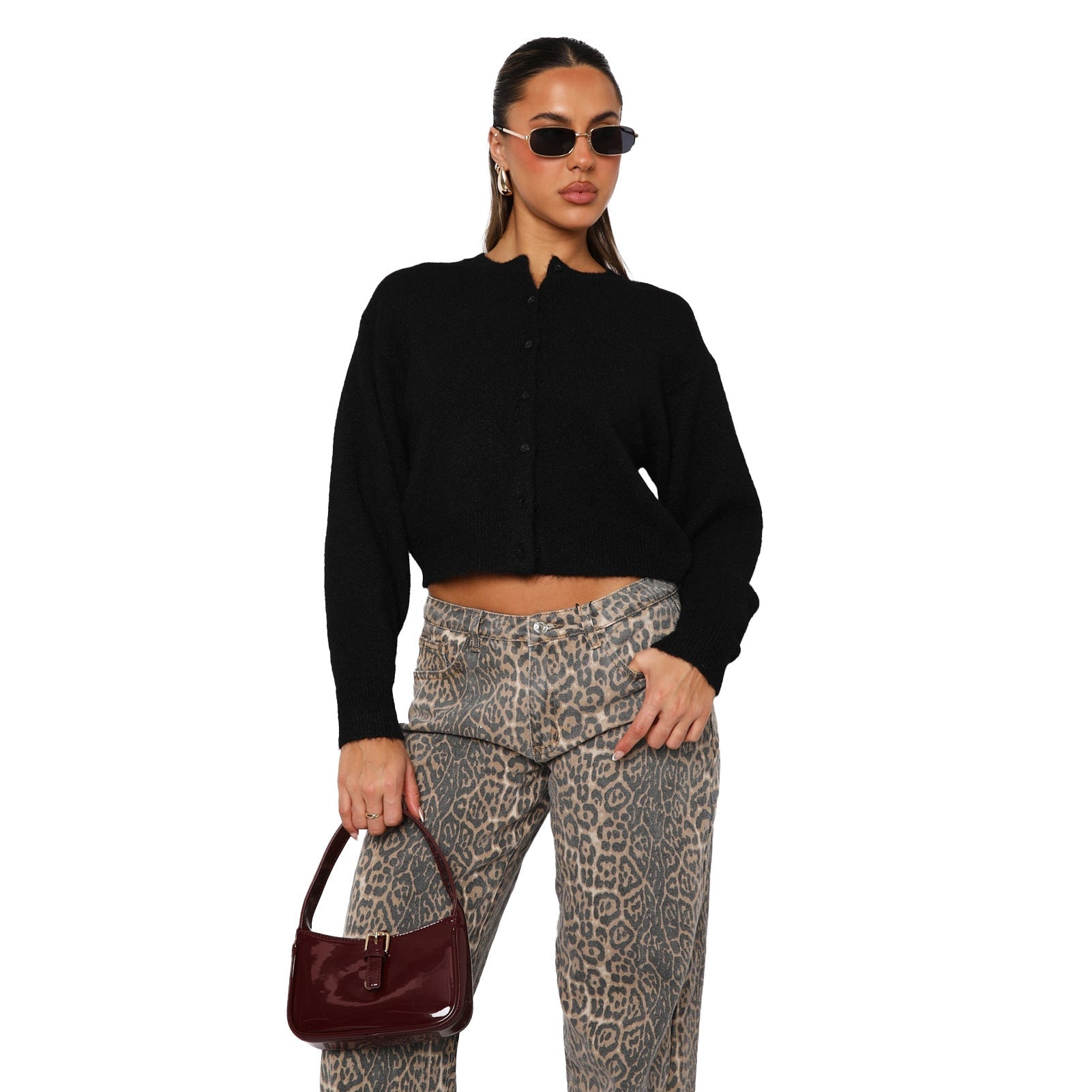 Kimberly Benn | Casual Cropped Long Sleeve Cardigan