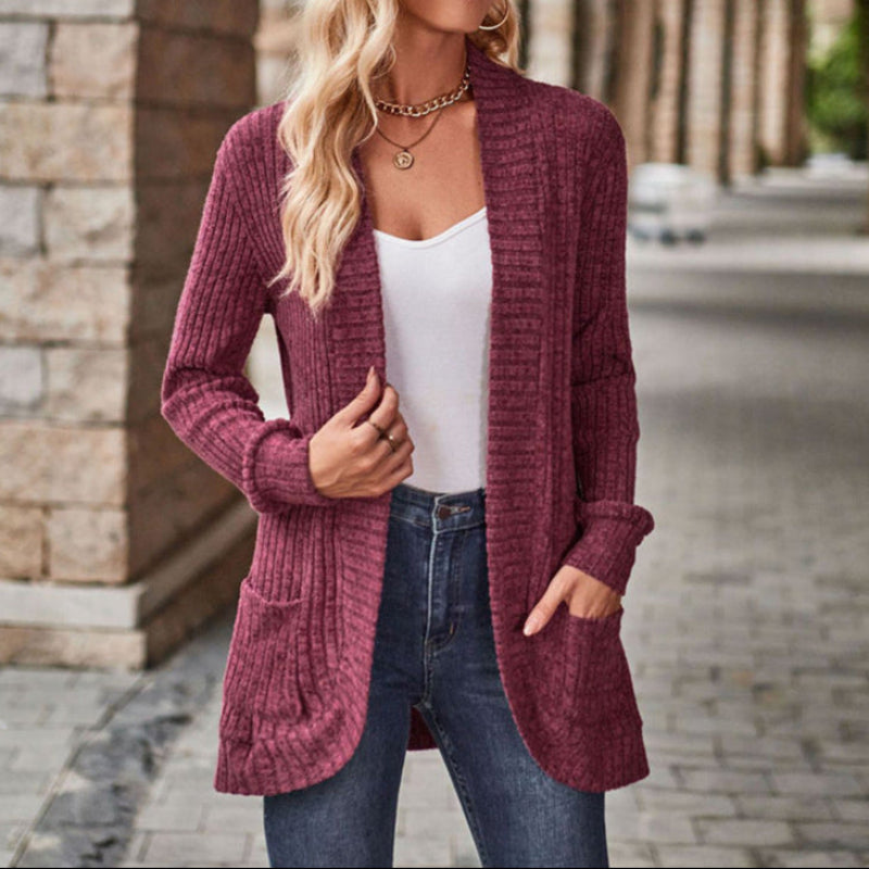 Kimberly Benn | Cozy Lightweight Long-Sleeve Open Front Cardigan