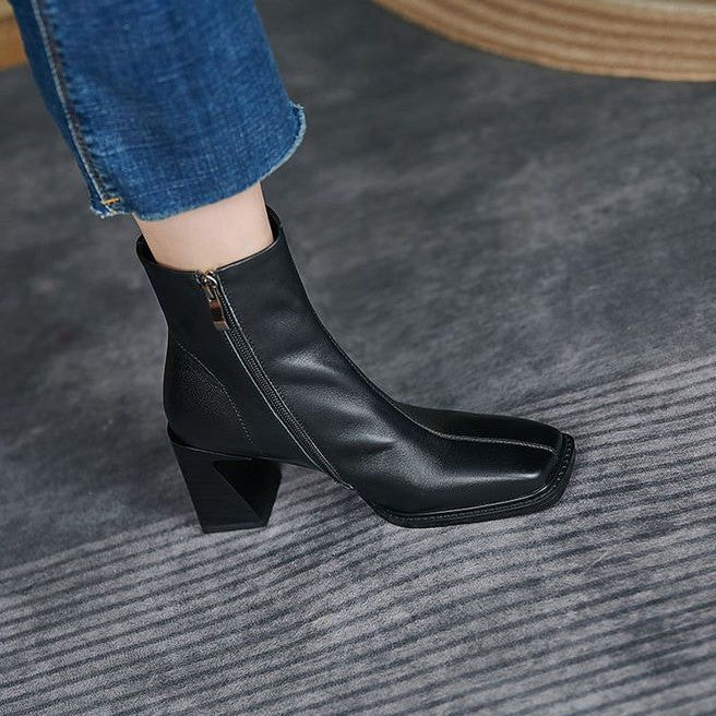 Kimberly Benn | Elegant Block-Heel Ankle Boots