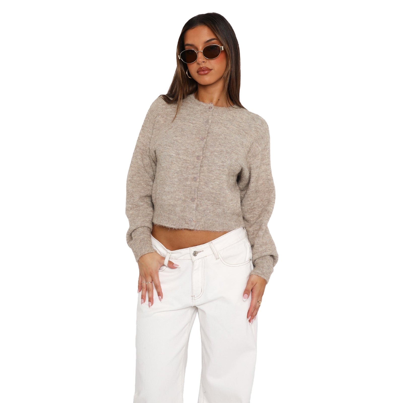 Kimberly Benn | Casual Cropped Long Sleeve Cardigan