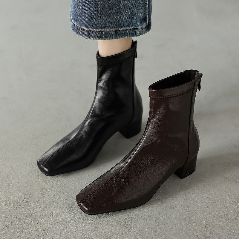 Kimberly Benn | Minimalist Block-Heel Ankle Boots