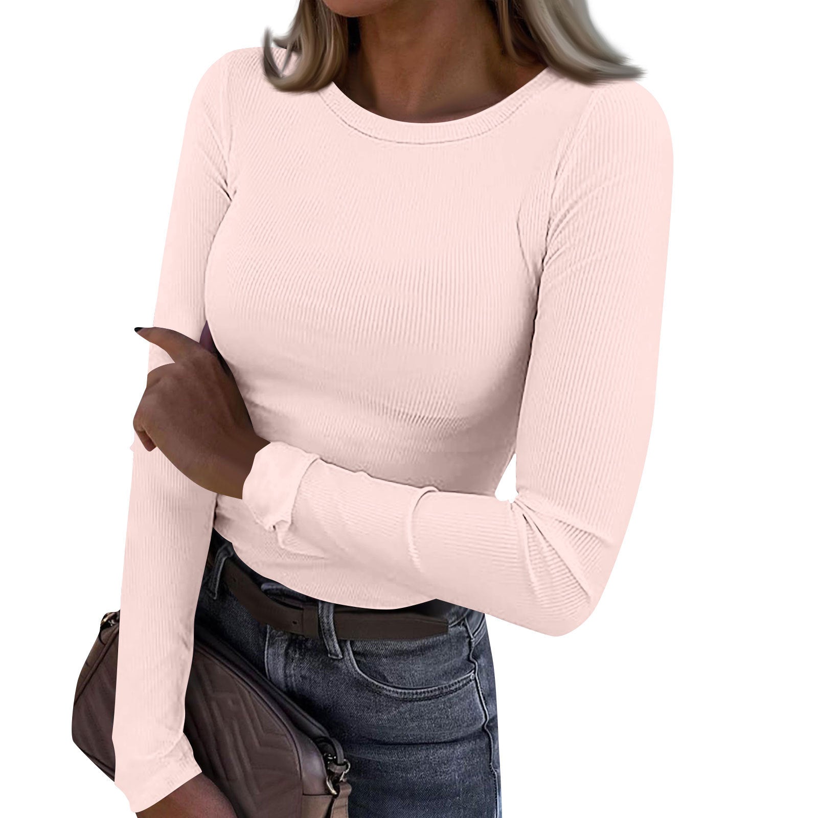 Kimberly Benn | Casual Summer Crewneck Rib Fit Top
