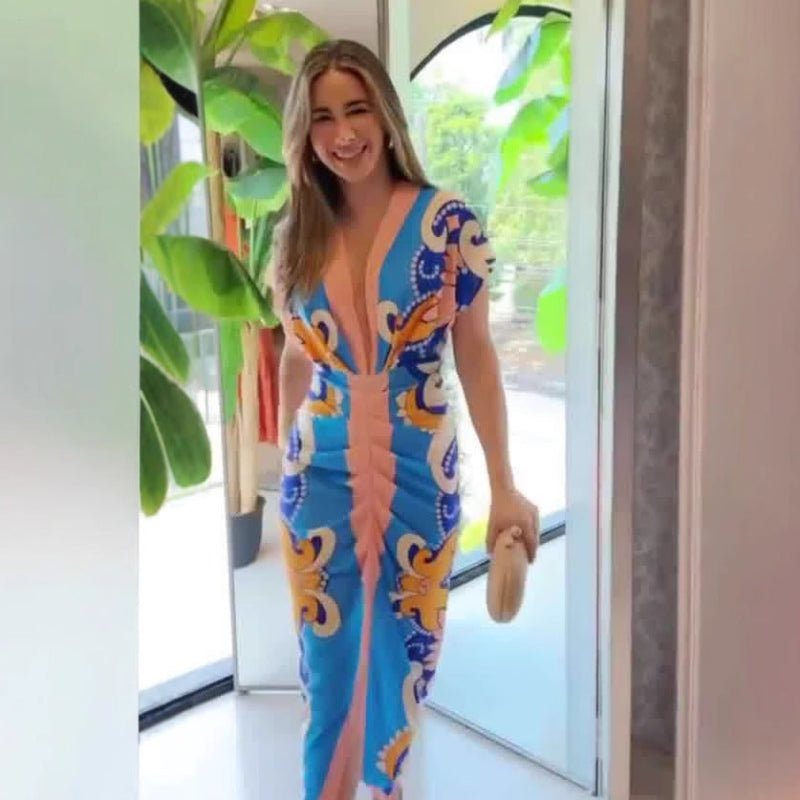 Kimberly Benn | Elegant Casual Short Sleeve Midi Dress