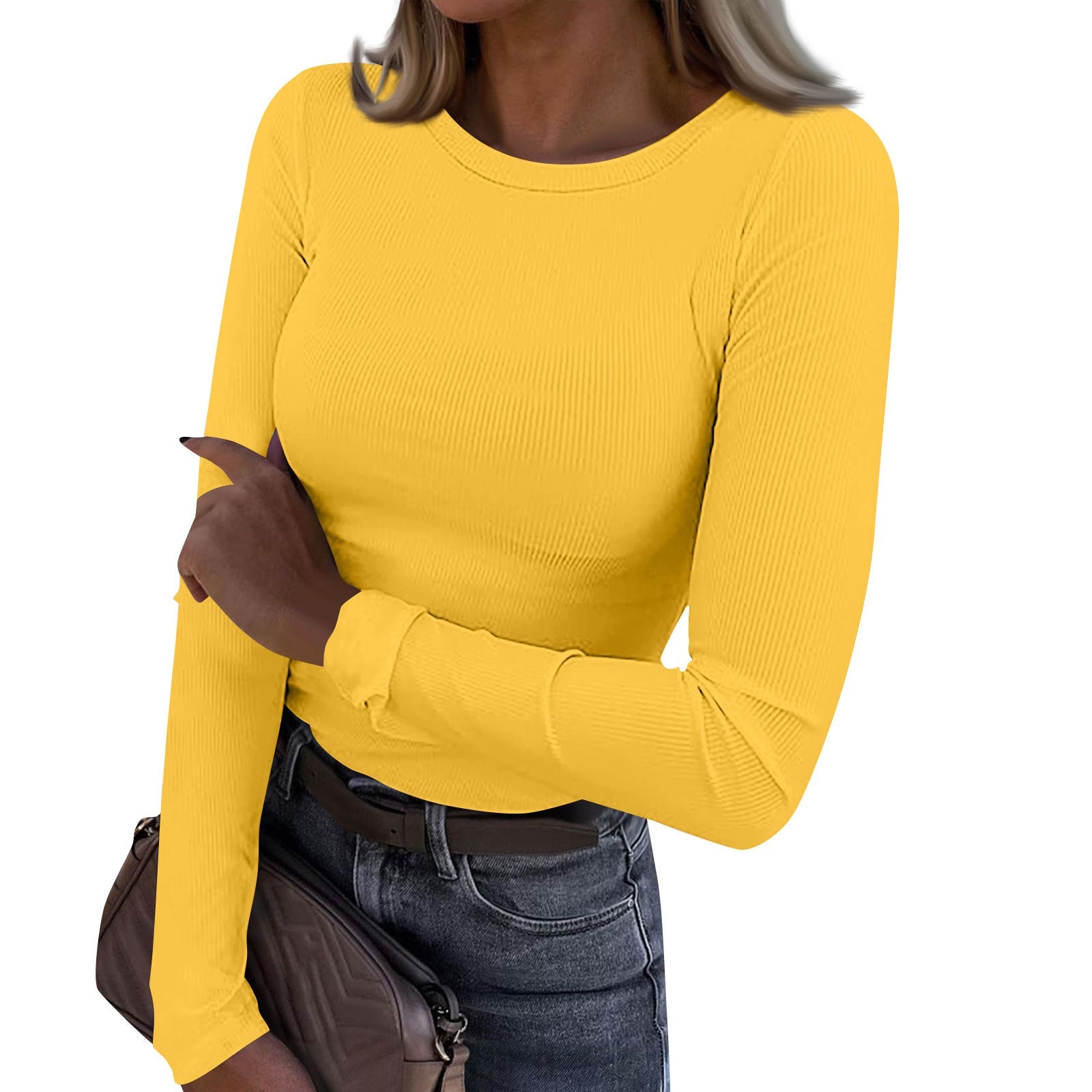 Kimberly Benn | Casual Summer Crewneck Rib Fit Top