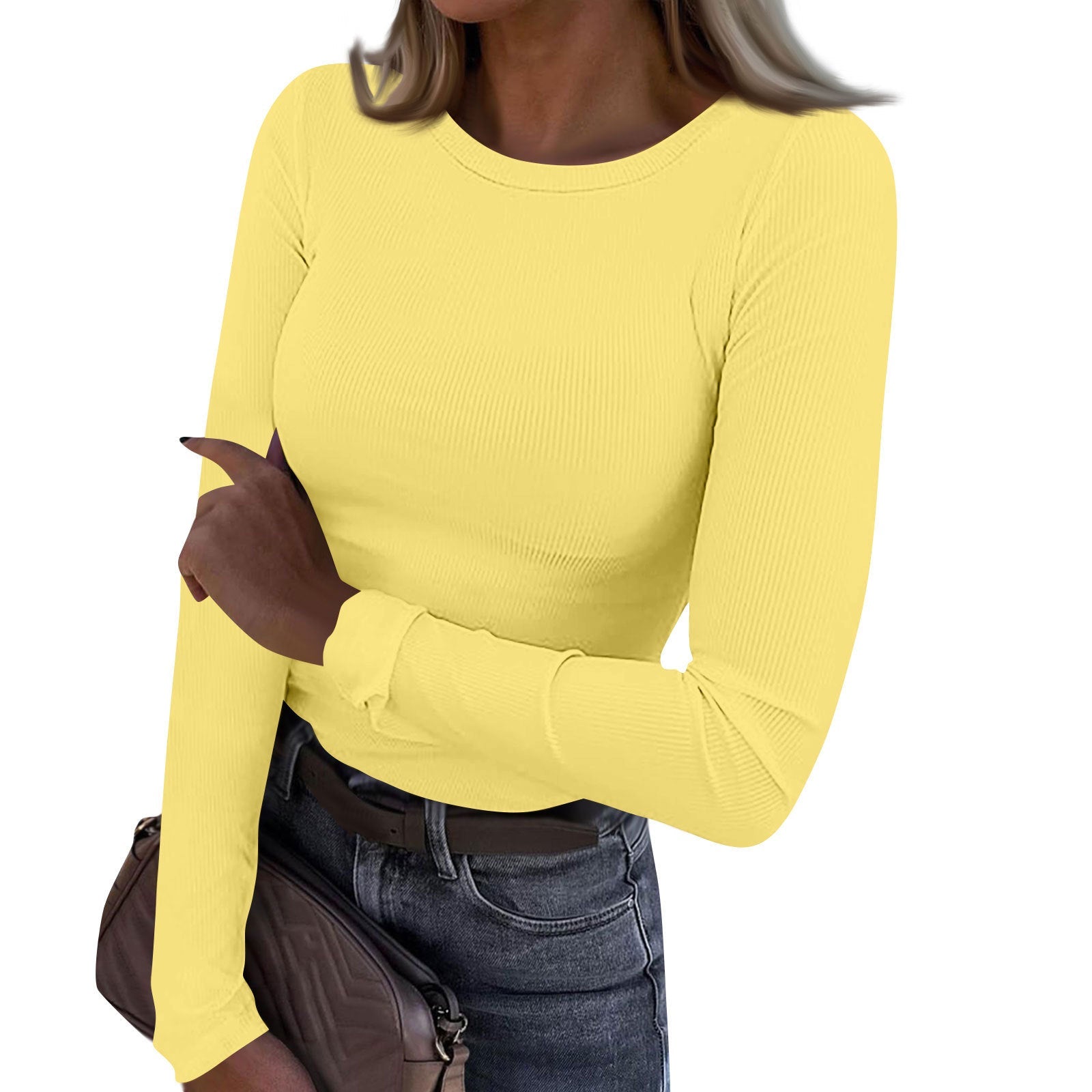 Kimberly Benn | Casual Summer Crewneck Rib Fit Top