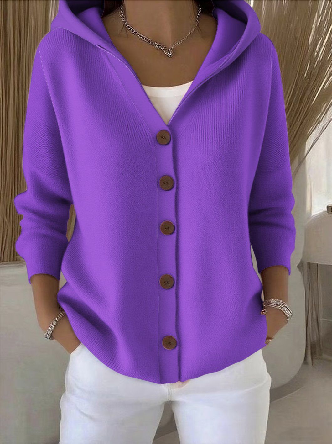 Kimberly Benn | Soft Hooded Knit Cardigan
