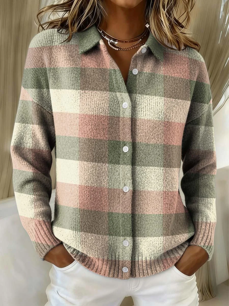 Kimberly Benn | Checkered Hoodie Blouse