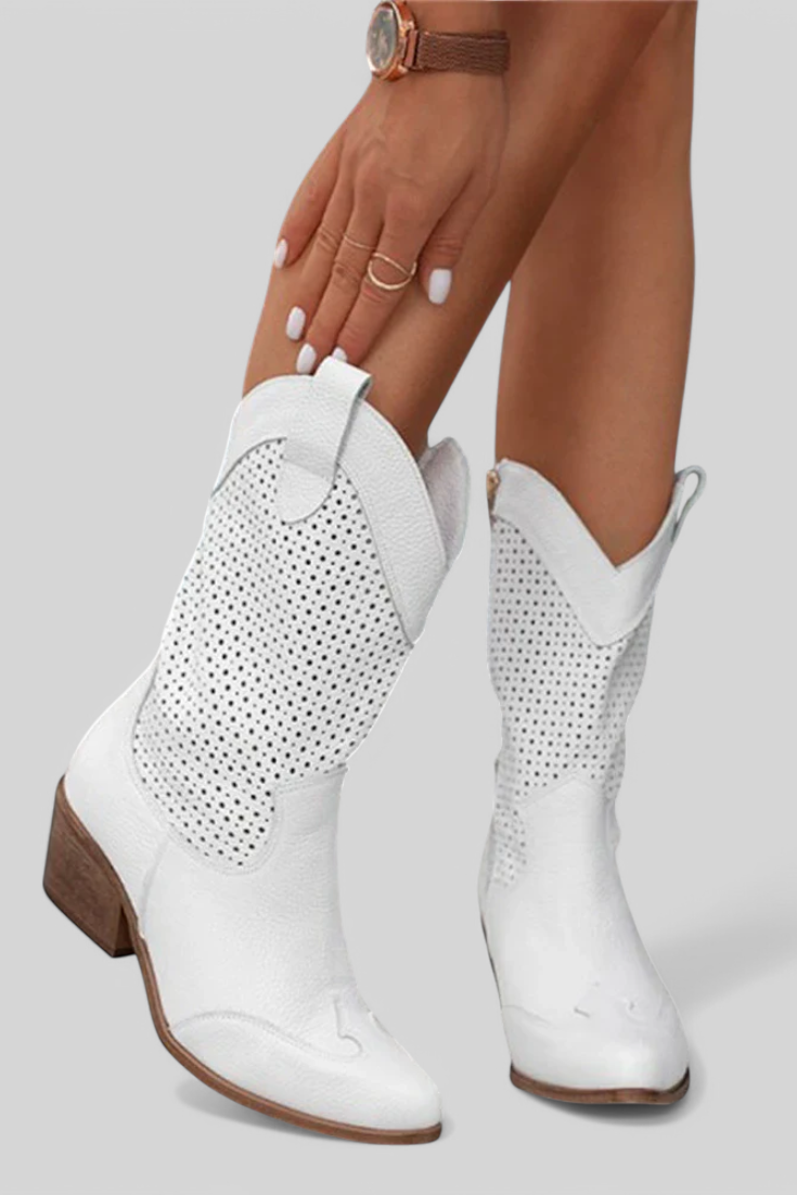 Kimberly Benn | Modern Cowboy Boots In Leather With Side Zip