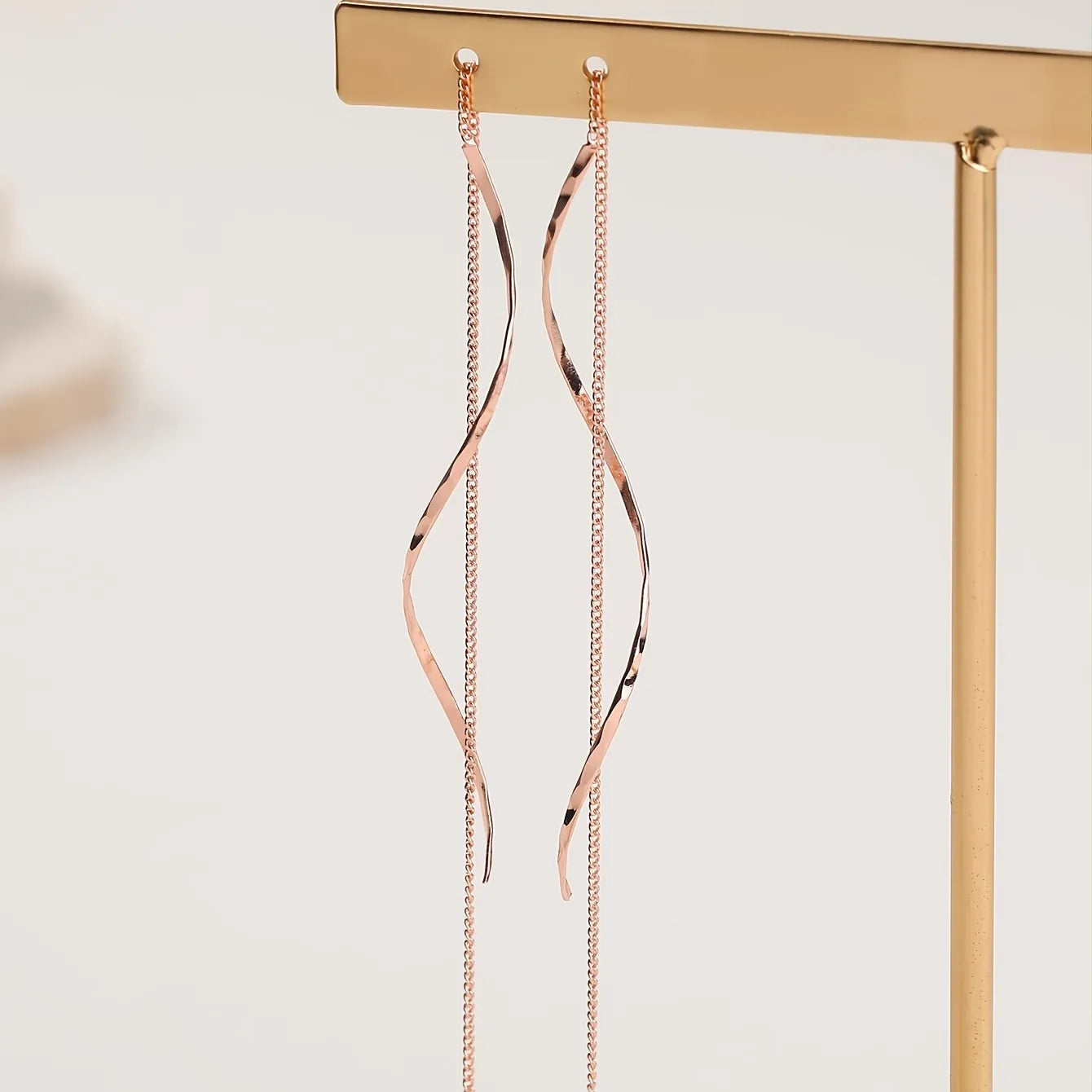 Kimberly Benn | Long Earrings in Wavy Design