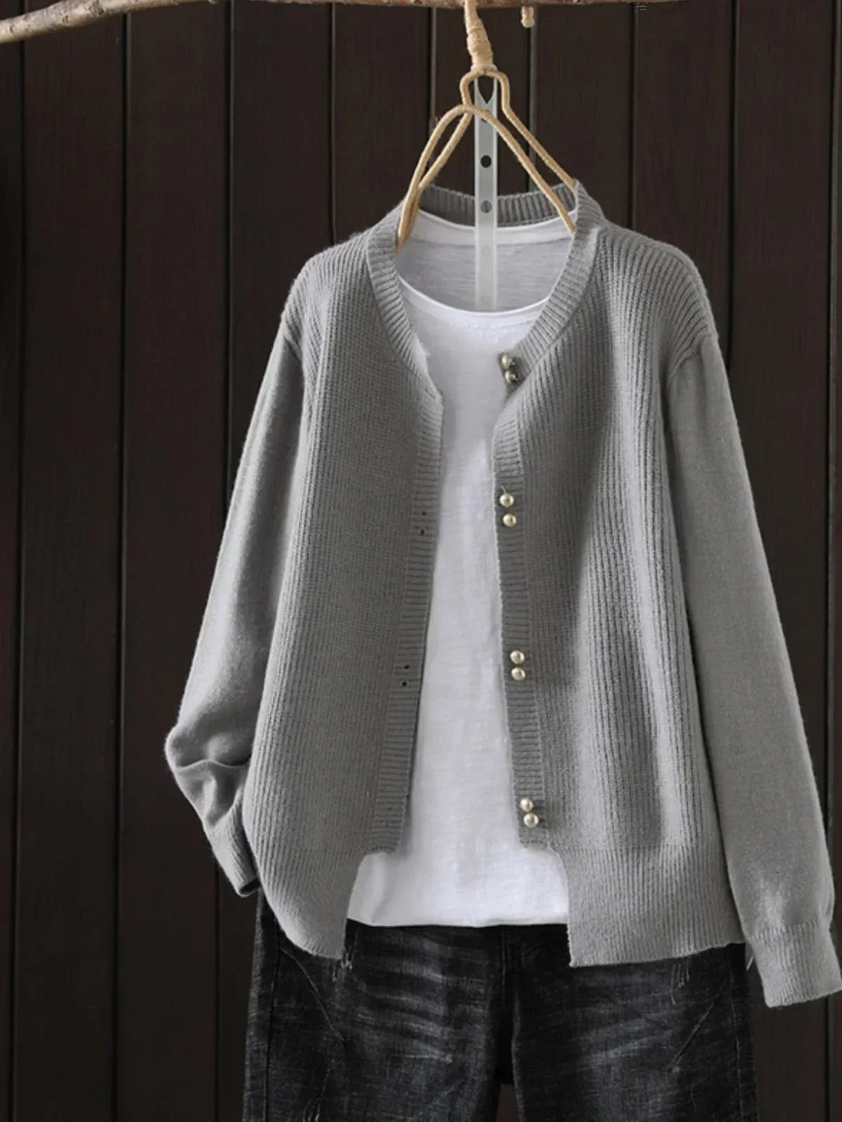 Kimberly Benn | Pearl-Button Cardigan
