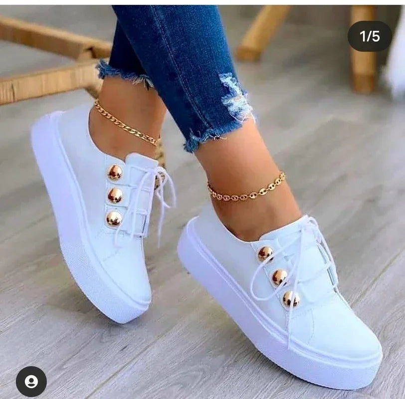Kimberly Benn | Orthopedic Round Toe Platform Sneakers