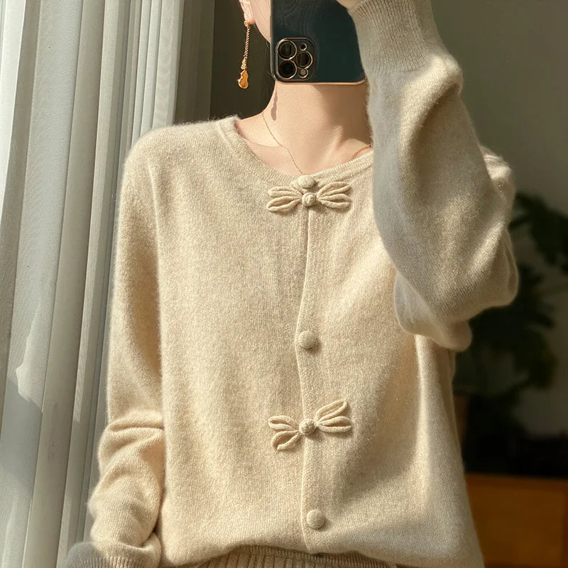 Kimberly Benn | Chic Bow Cardigan
