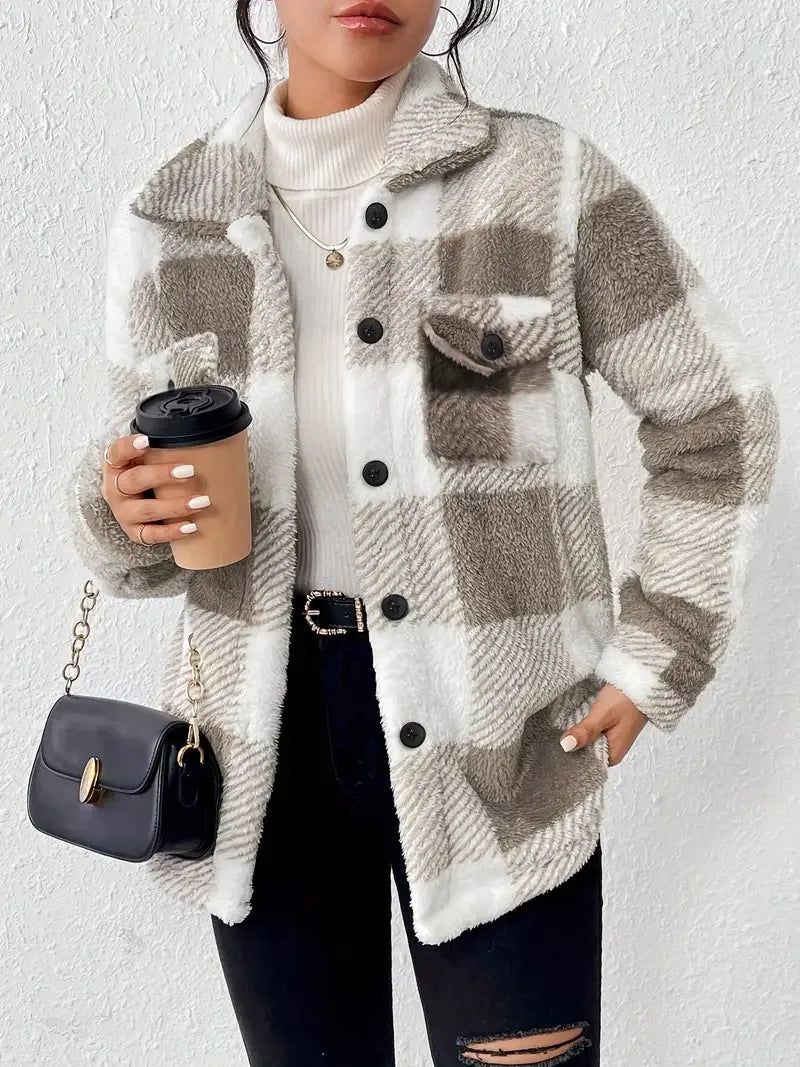 Kimberly Benn | Fleece Jacket In Plaid