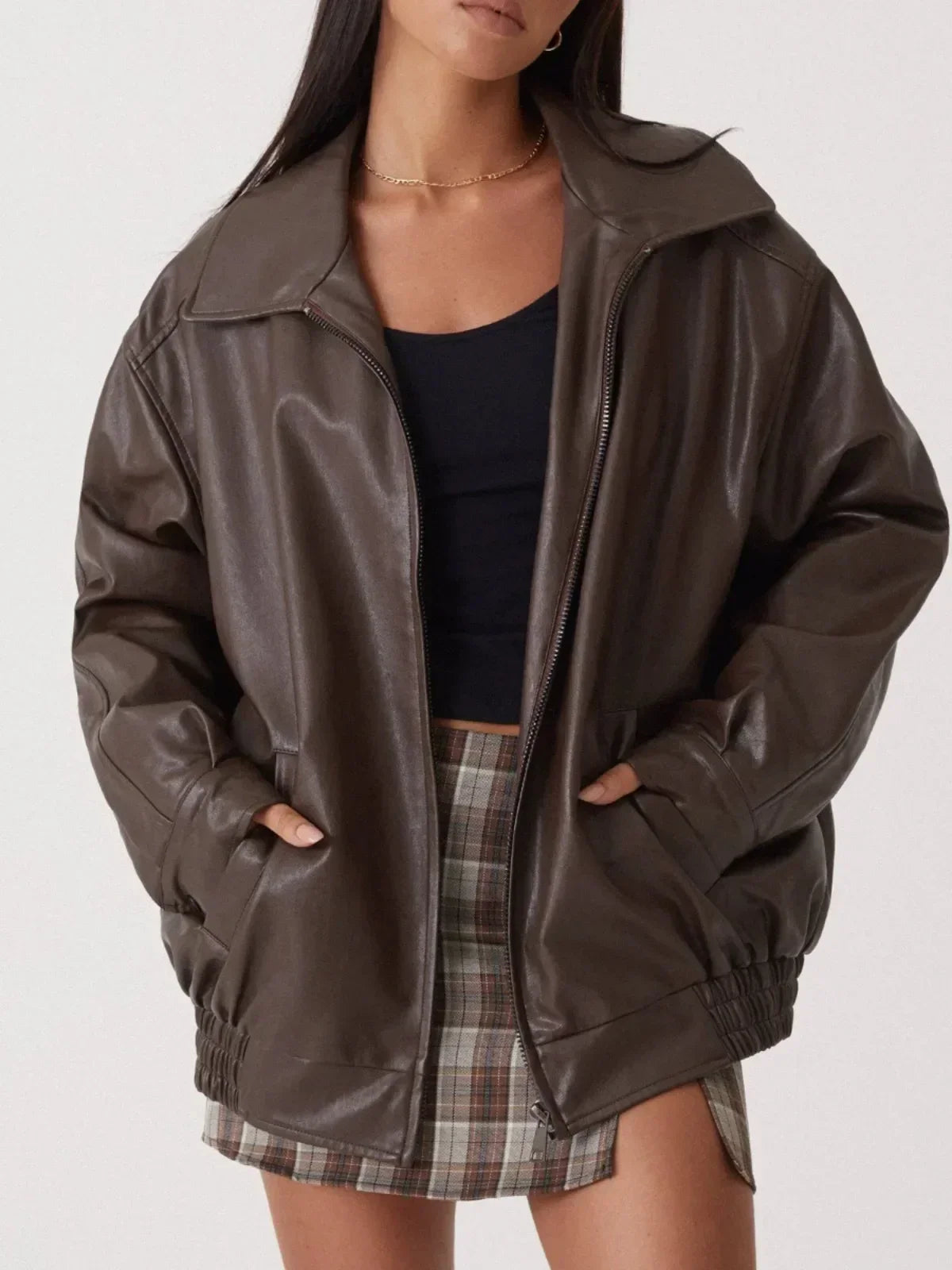 Kimberly Benn | Oversized Leather Jacket