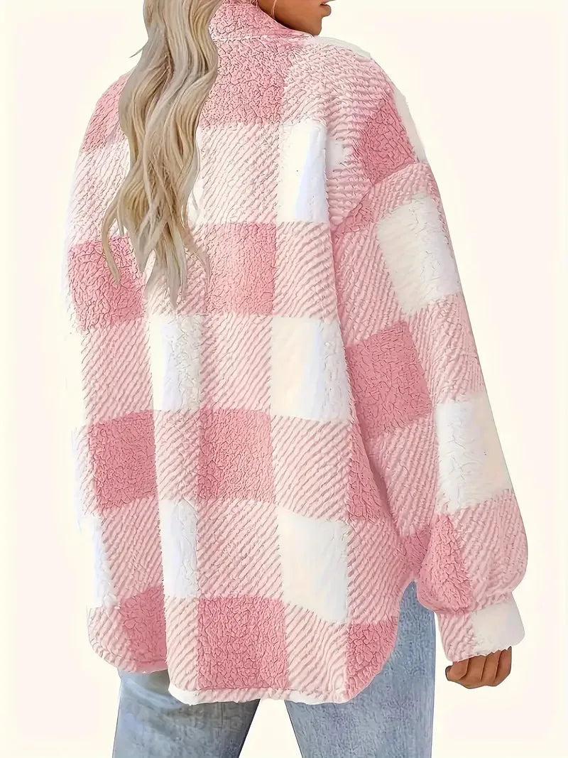 Kimberly Benn | Fleece Jacket In Plaid