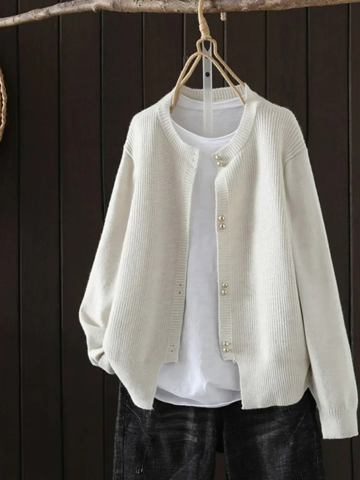 Kimberly Benn | Pearl-Button Cardigan