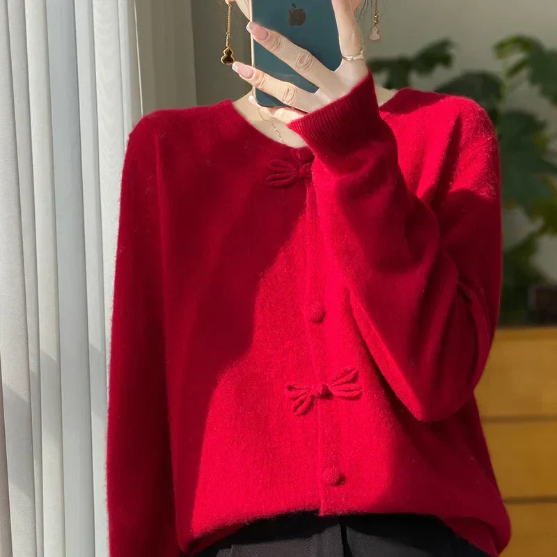 Kimberly Benn | Chic Bow Cardigan