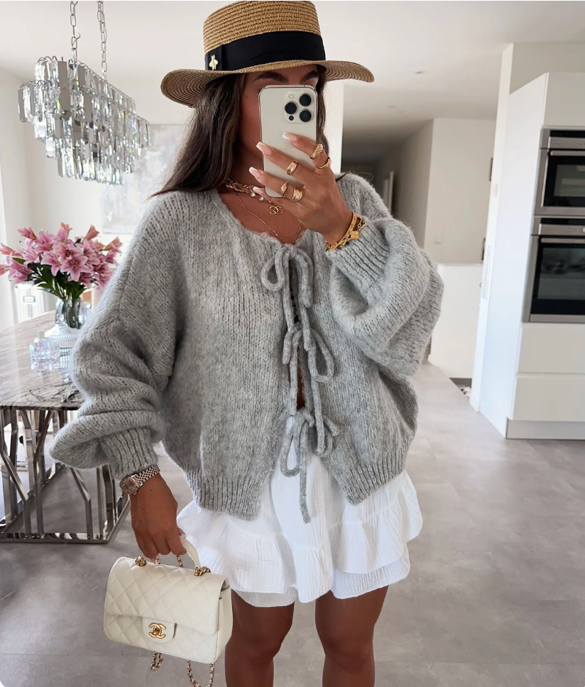 Kimberly Benn | Knitted Bow Cardigan