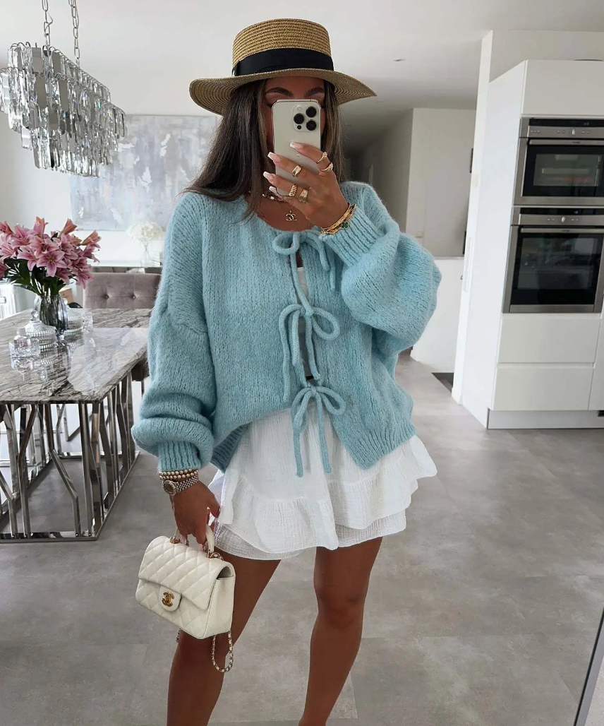 Kimberly Benn | Knitted Bow Cardigan