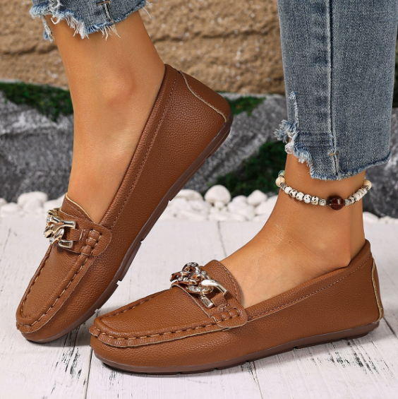 Kimberly Benn | Flat Diamond Buckle Loafers