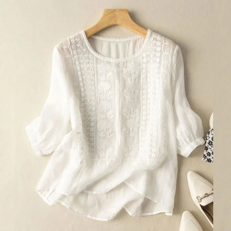 Kimberly Benn | Embroidered Relaxed Blouse