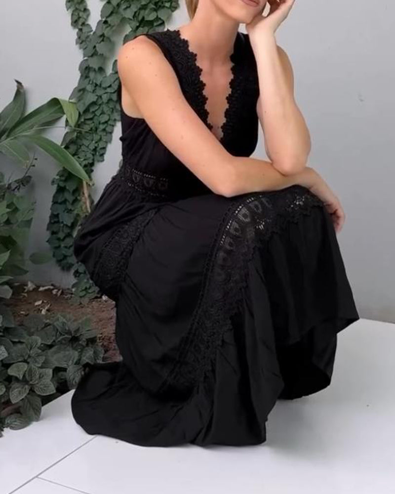 Kimberly Benn | Elegant Lace Dress With V-Neck