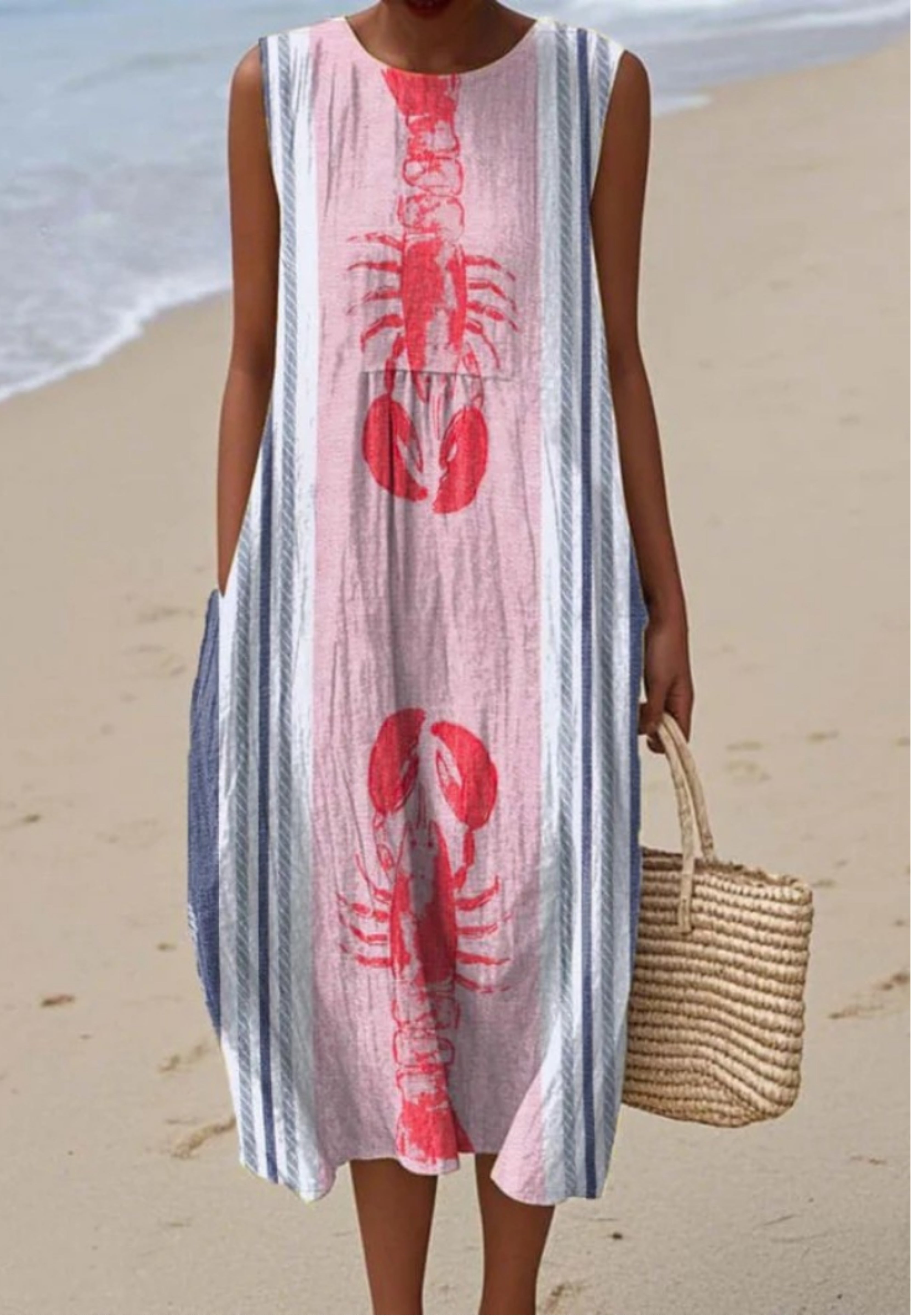 Kimberly Benn | Dress With Lobster Art Print