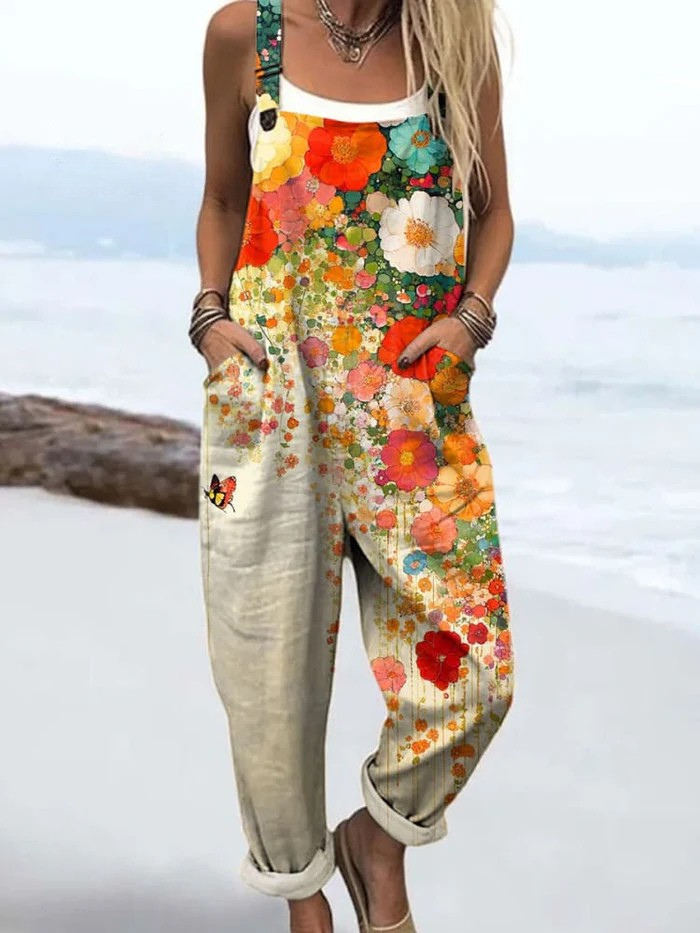 Kimberly Benn | Vintage Floral Jumpsuit, Women, Comfortable Fit