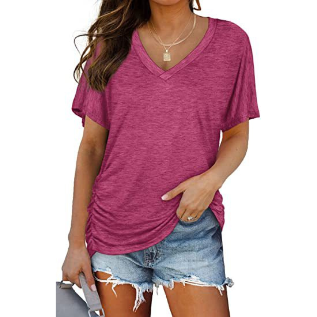 Kimberly Benn | Classic V-Neck Loose Fit Shirt