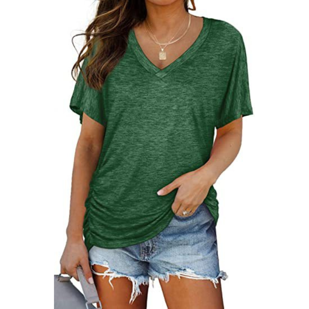 Kimberly Benn | Classic V-Neck Loose Fit Shirt
