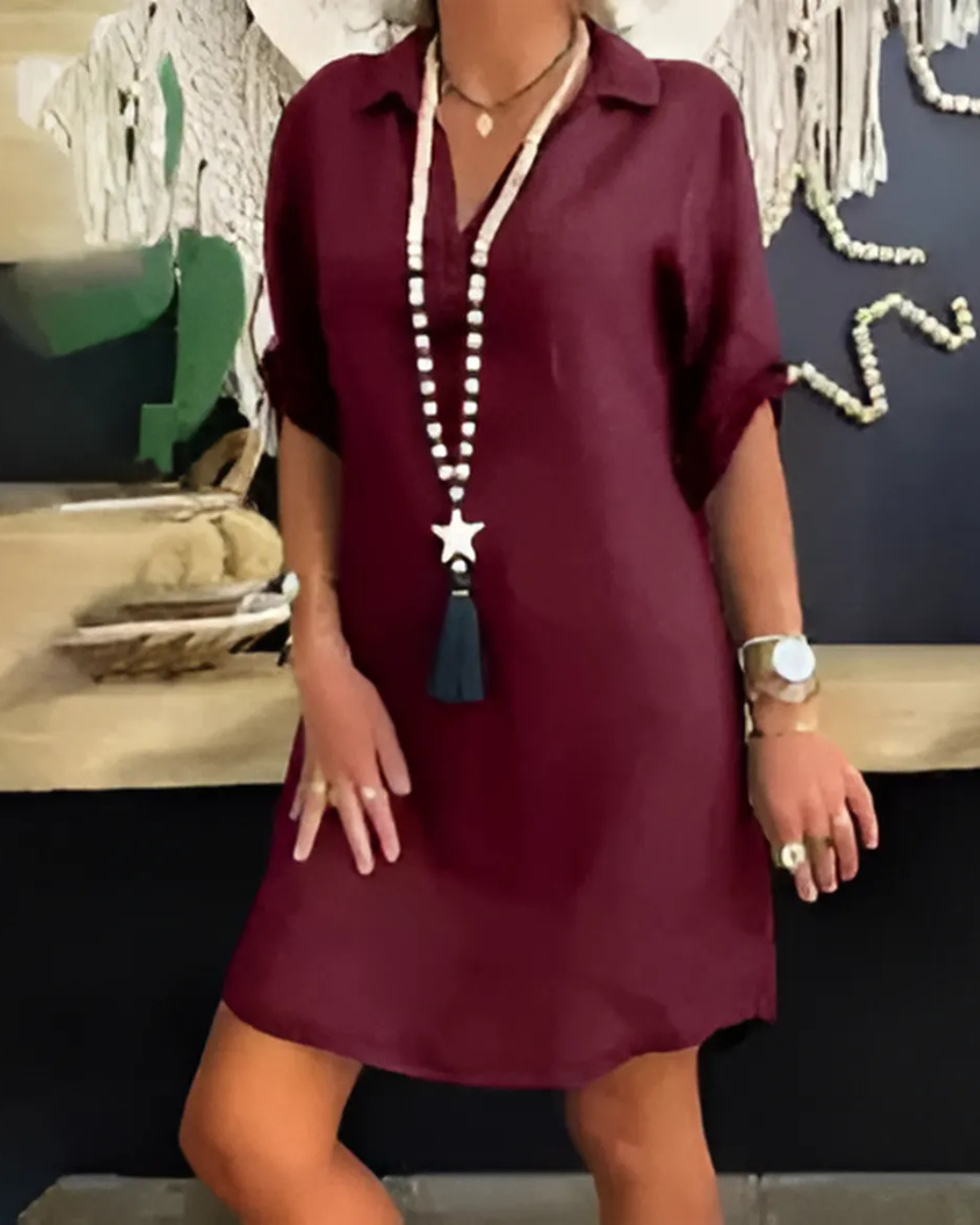 Kimberly Benn | Casual Collared Shirt Dress