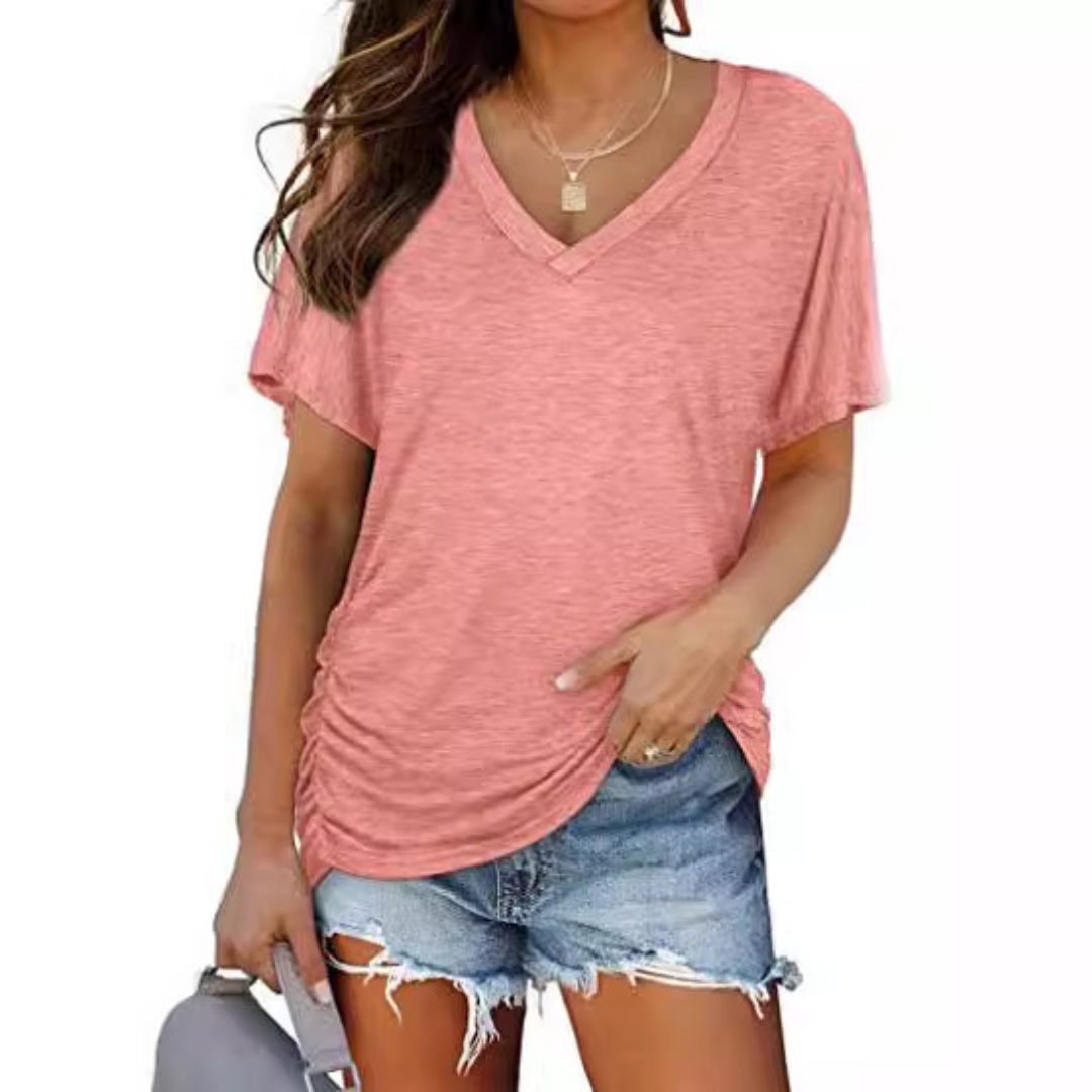 Kimberly Benn | Classic V-Neck Loose Fit Shirt