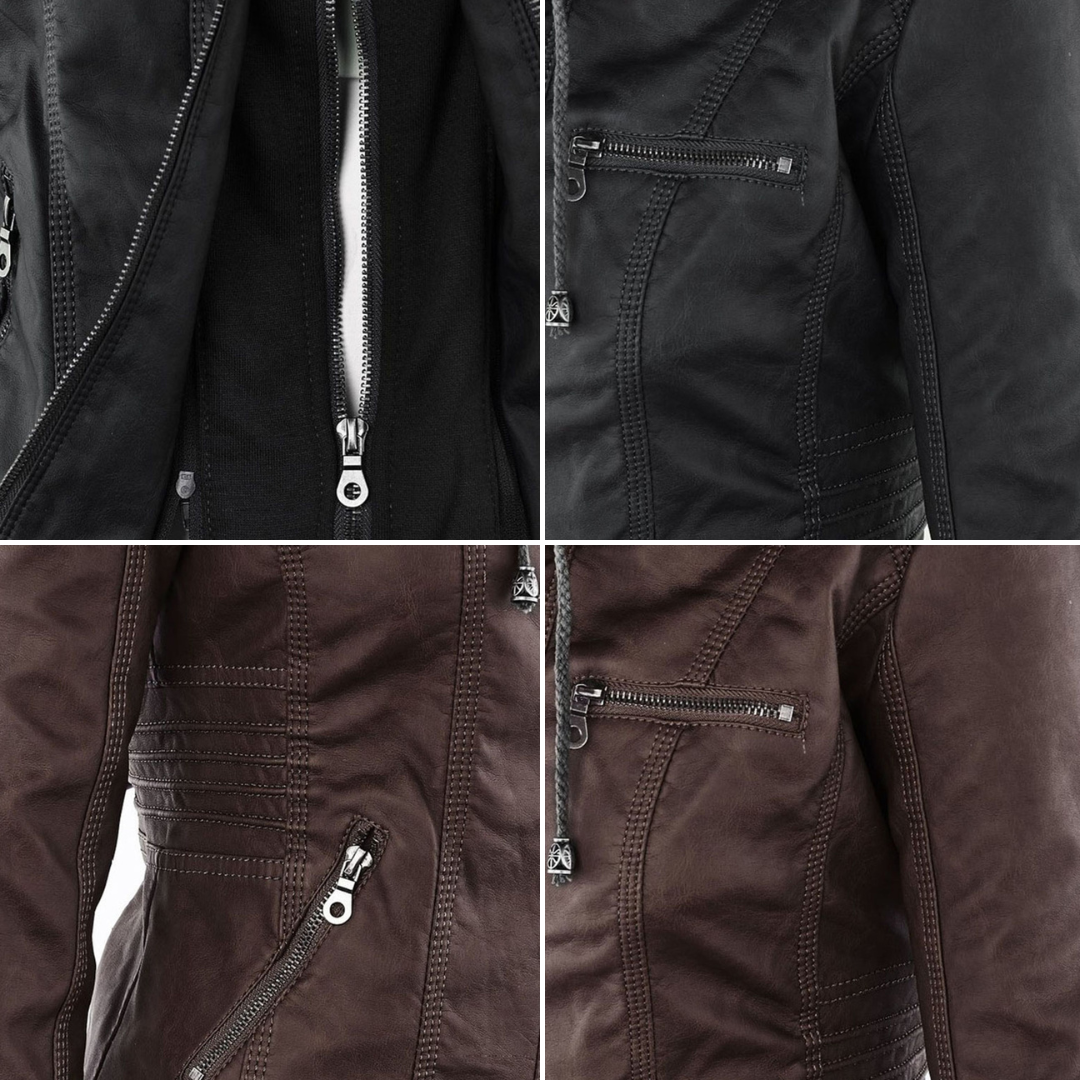 Kimberly Benn | Hooded Leather Jacket