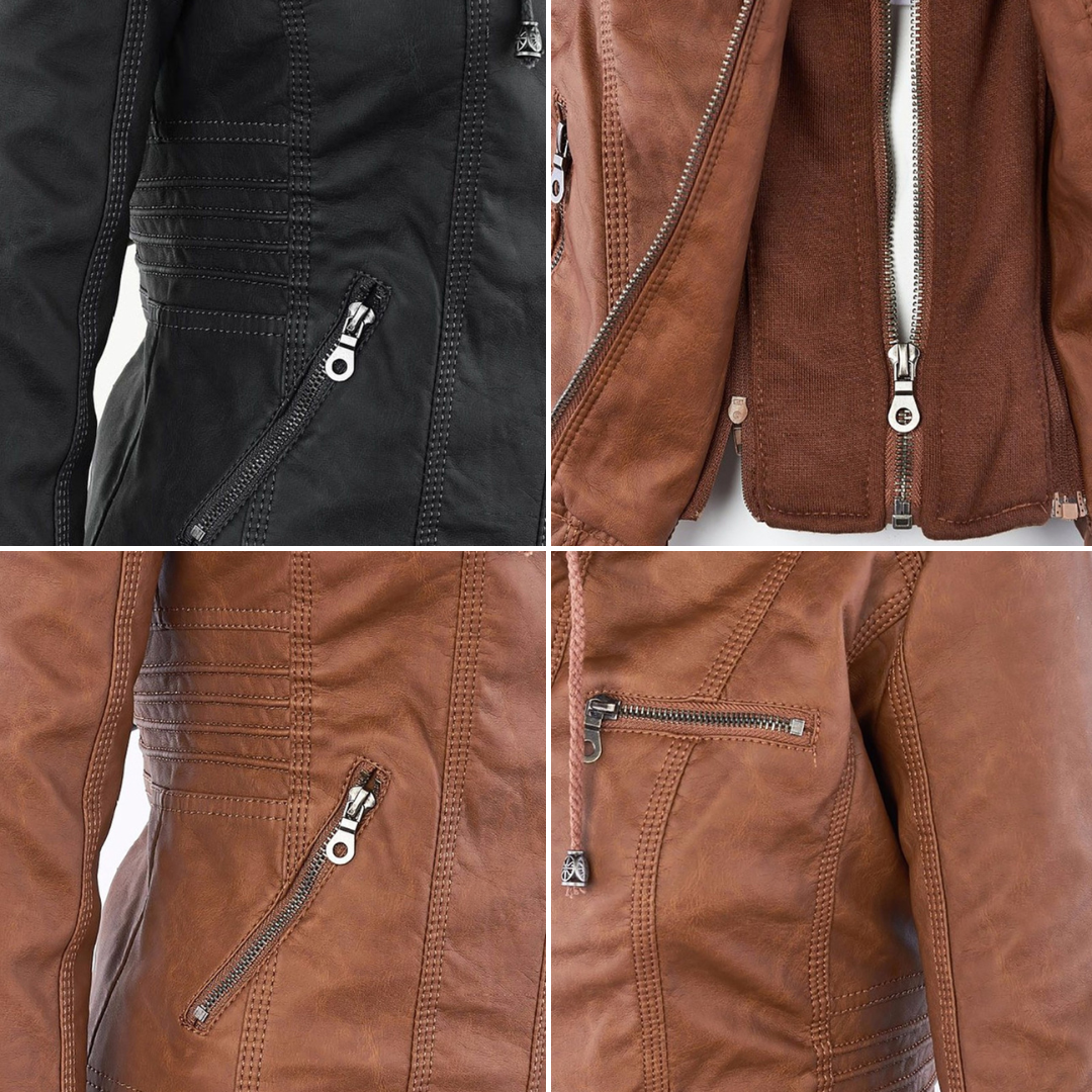 Kimberly Benn | Hooded Leather Jacket
