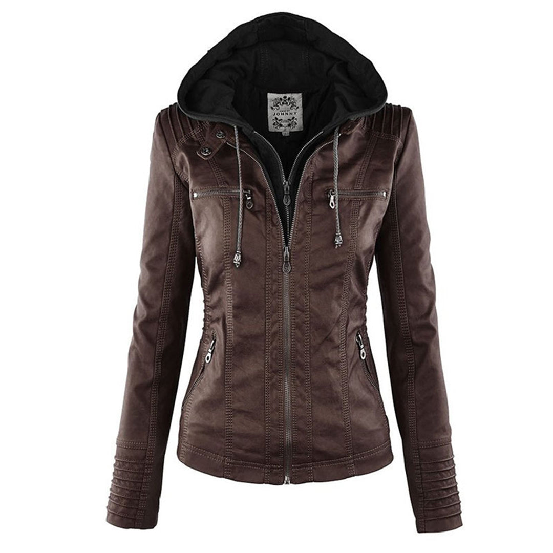 Kimberly Benn | Hooded Leather Jacket
